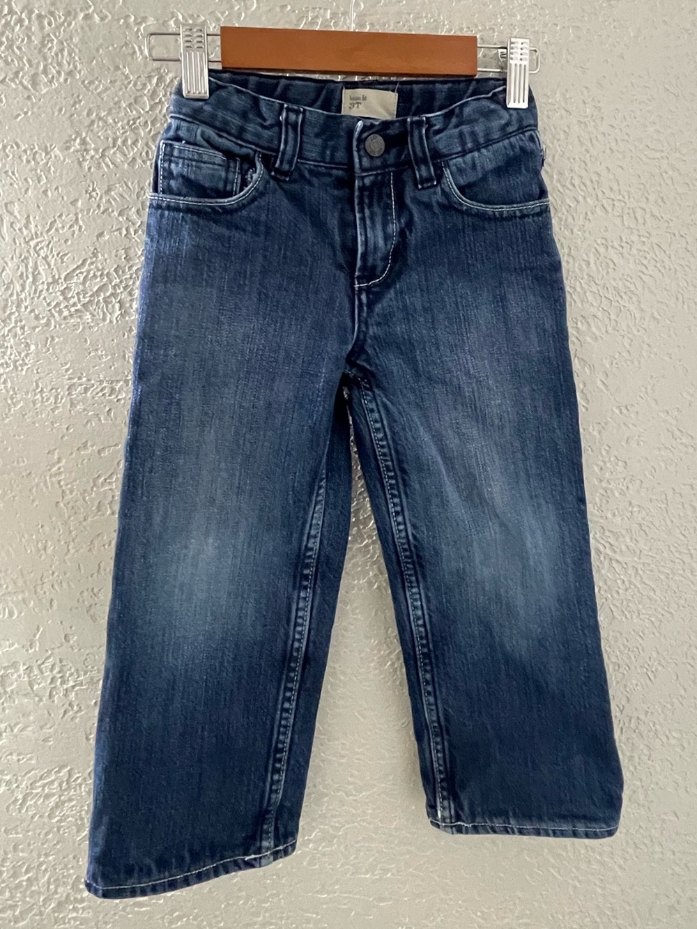 GAP‎ Boys' Dark Blue Insulated Thermal Denim Jeans Loose Fit 3T Adjustable waist